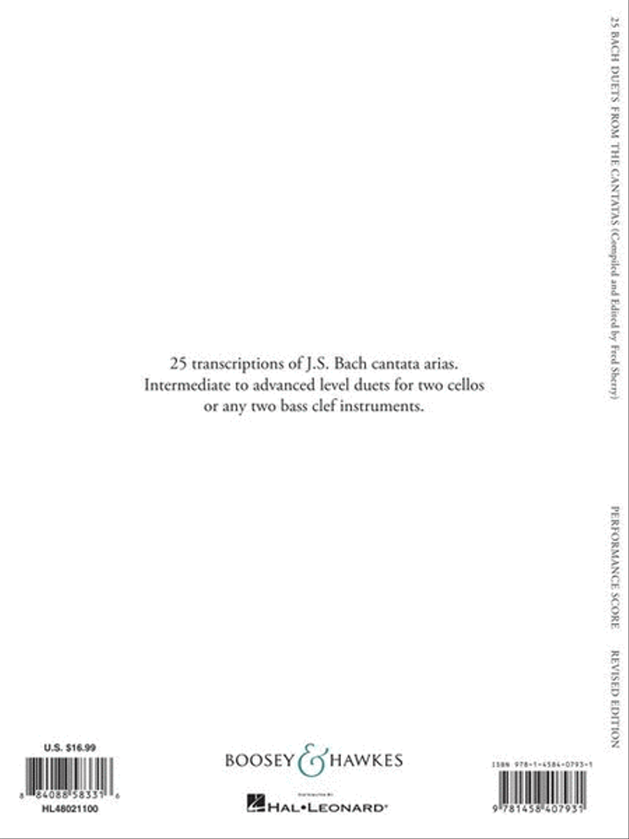 25 Bach Duets from the Cantatas (Revised Edition) String Duet scores gallery preview page 9