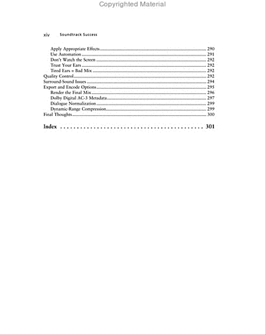 Soundtrack Success -- A Digital Storyteller's Guide to Audio Post-Production Textbook scores gallery preview page 10