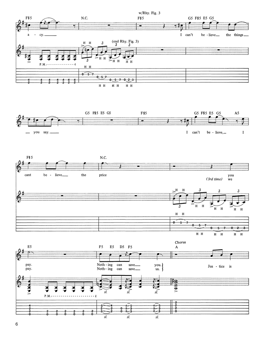 ...And Justice For All ...And Justice For All Acoustic Guitar scores gallery preview page 6