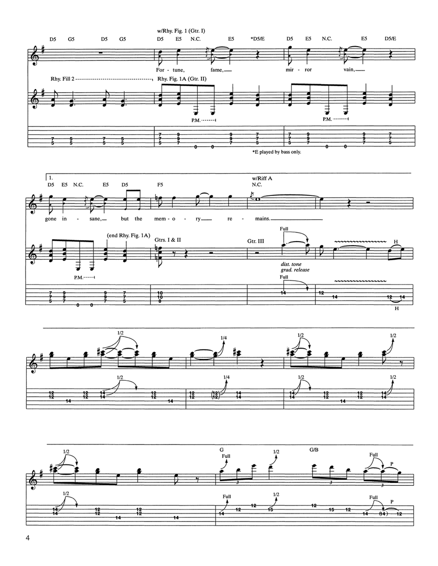 The Memory Remains The Memory Remains Acoustic Guitar scores gallery preview page 4