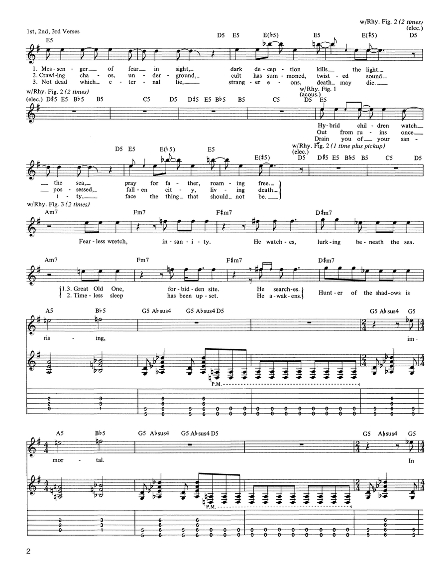 The Thing That Should Not Be Acoustic Guitar scores gallery preview page 2
