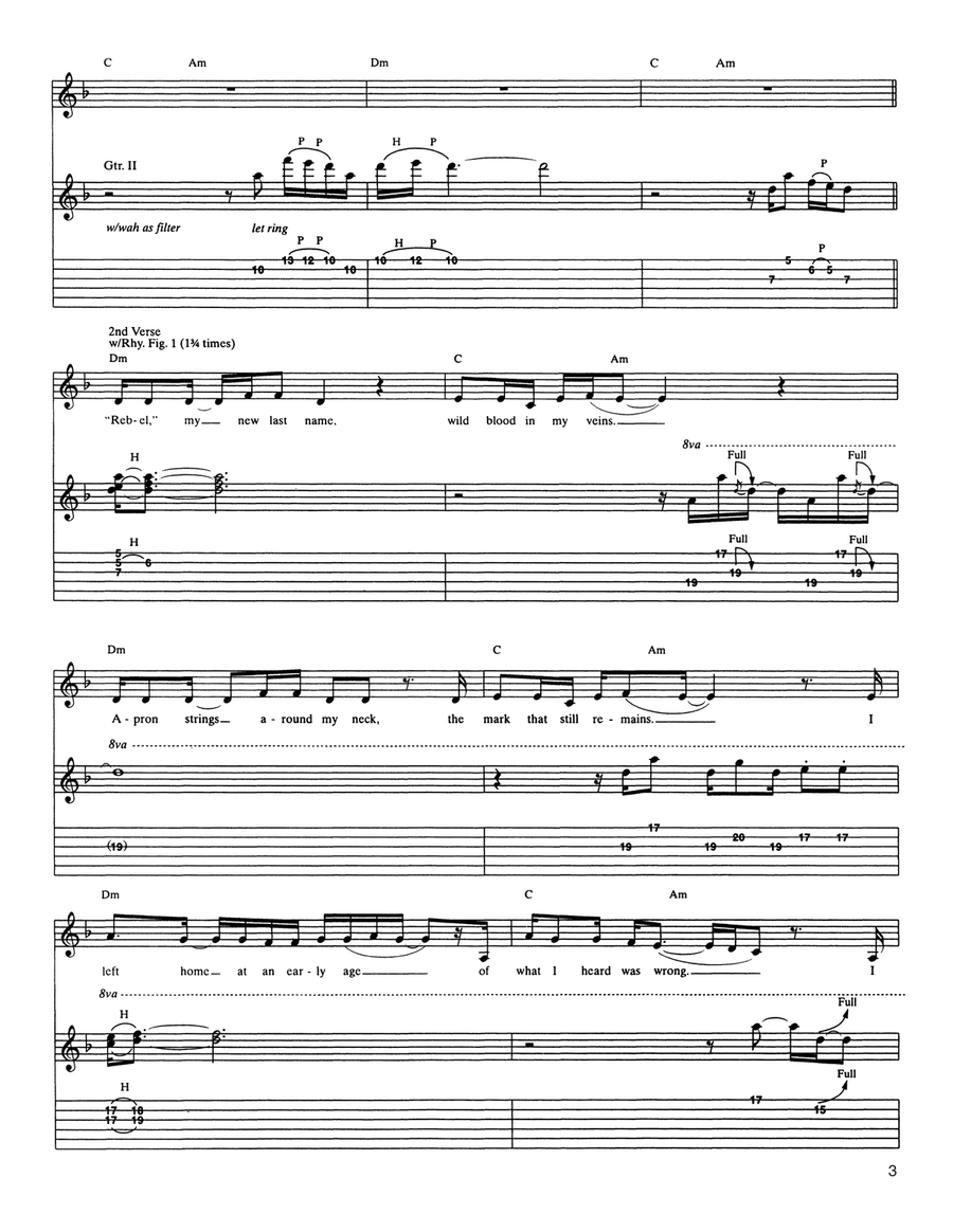 Mama Said Mama Said Acoustic Guitar scores gallery preview page 3