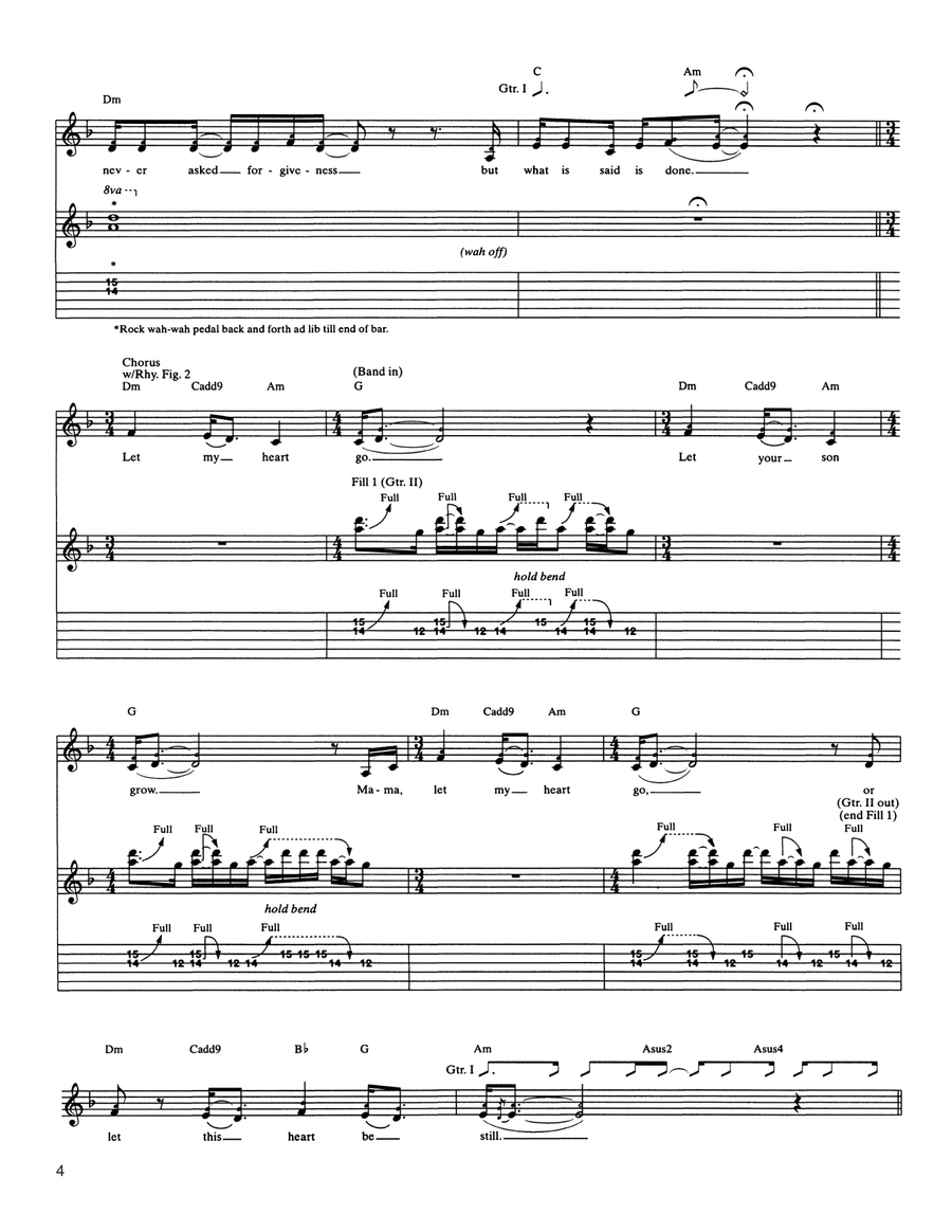 Mama Said Mama Said Acoustic Guitar scores gallery preview page 4