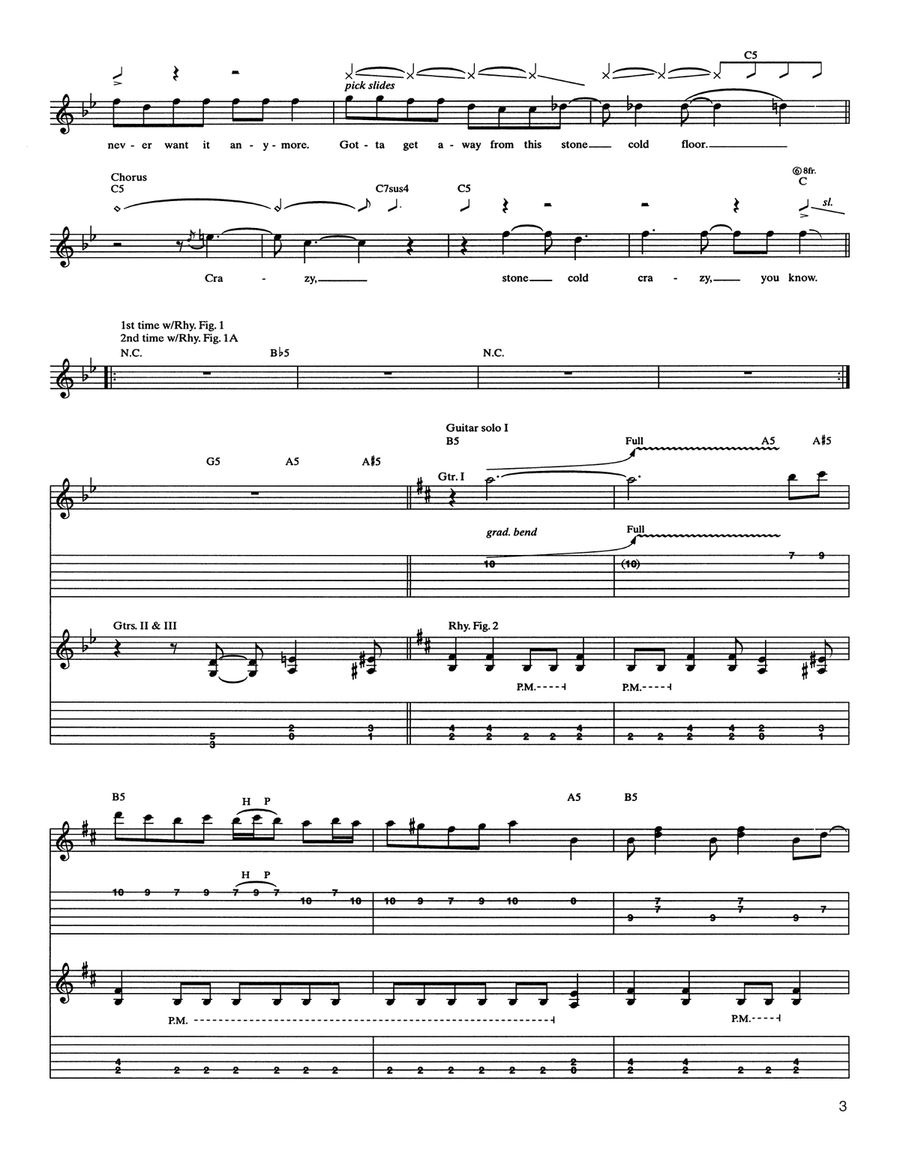 Stone Cold Crazy Stone Cold Crazy Acoustic Guitar scores gallery preview page 3