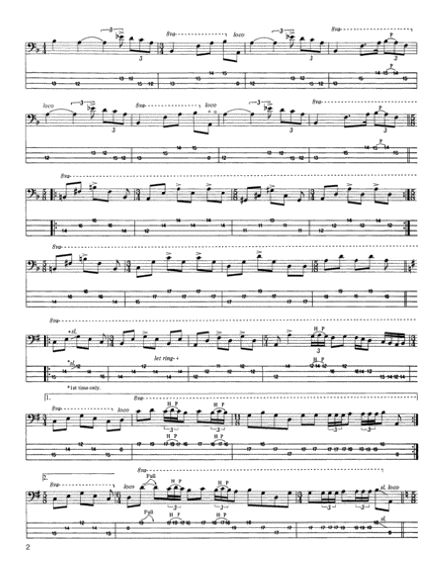 (Anesthesia) Pulling Teeth Guitar Tablature scores gallery preview page 2