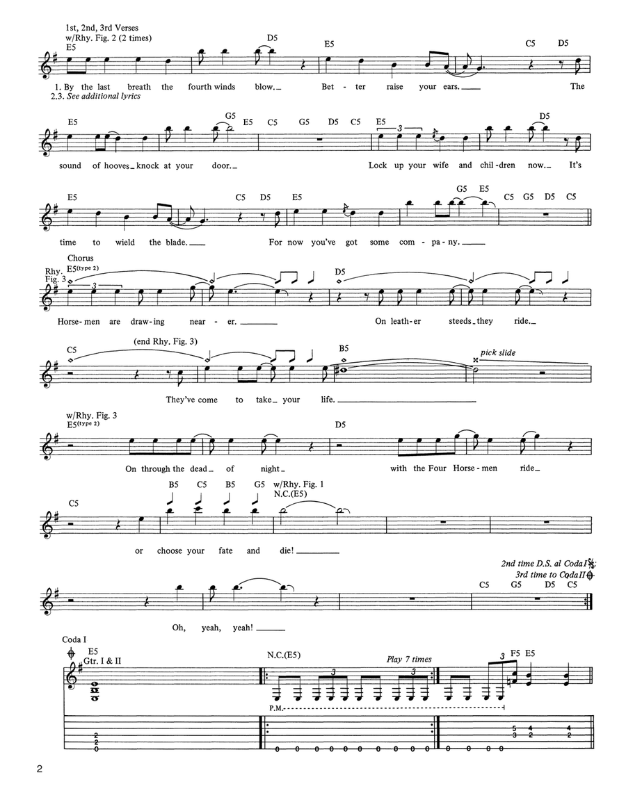The Four Horsemen The Four Horsemen Acoustic Guitar scores gallery preview page 2