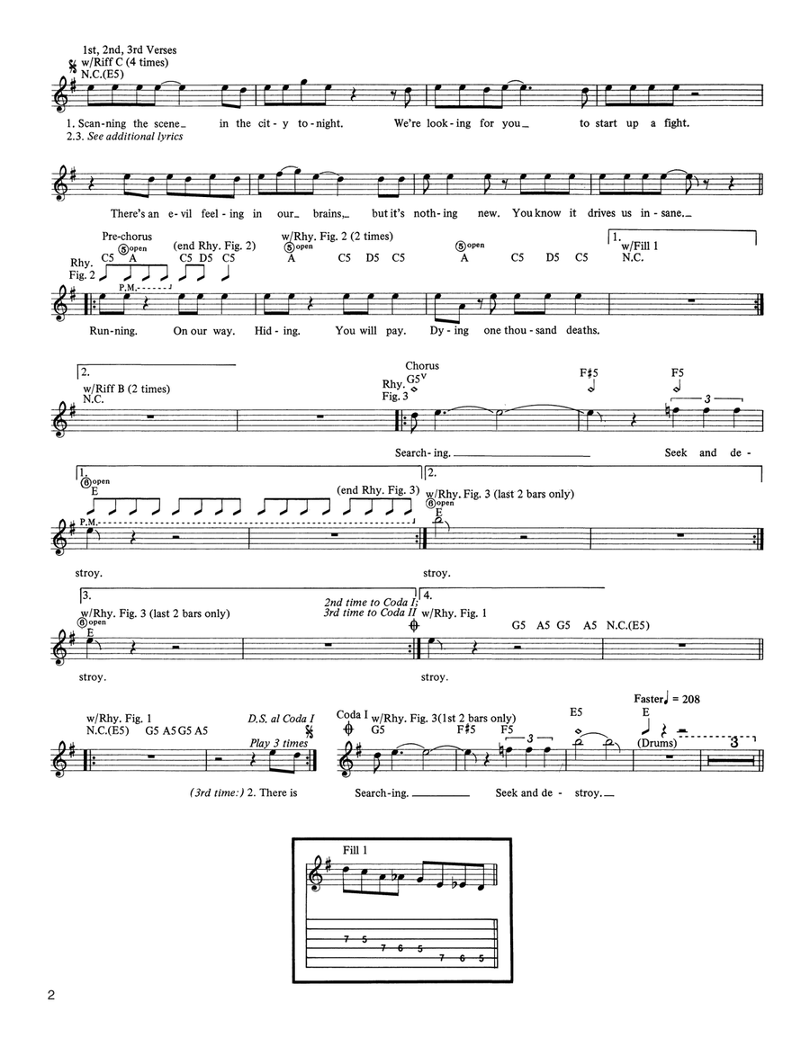 Seek & Destroy Seek & Destroy Acoustic Guitar scores gallery preview page 2