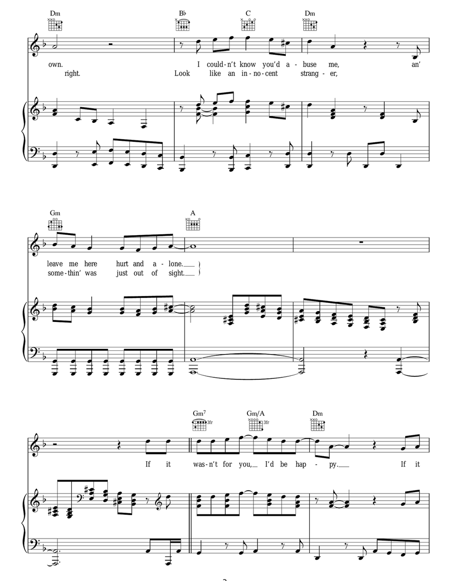 If It Wasn't For Bad Acoustic Guitar scores gallery preview page 3