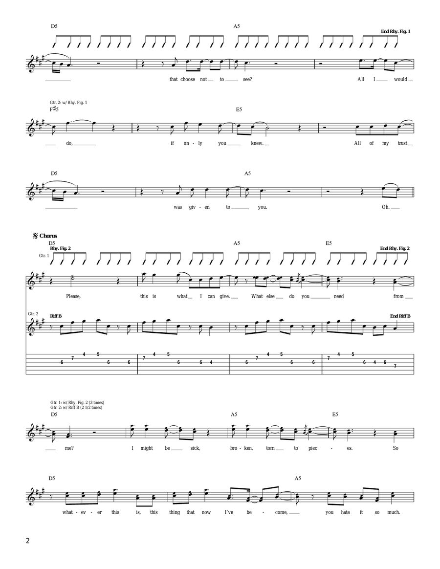 Far Far Acoustic Guitar scores gallery preview page 2