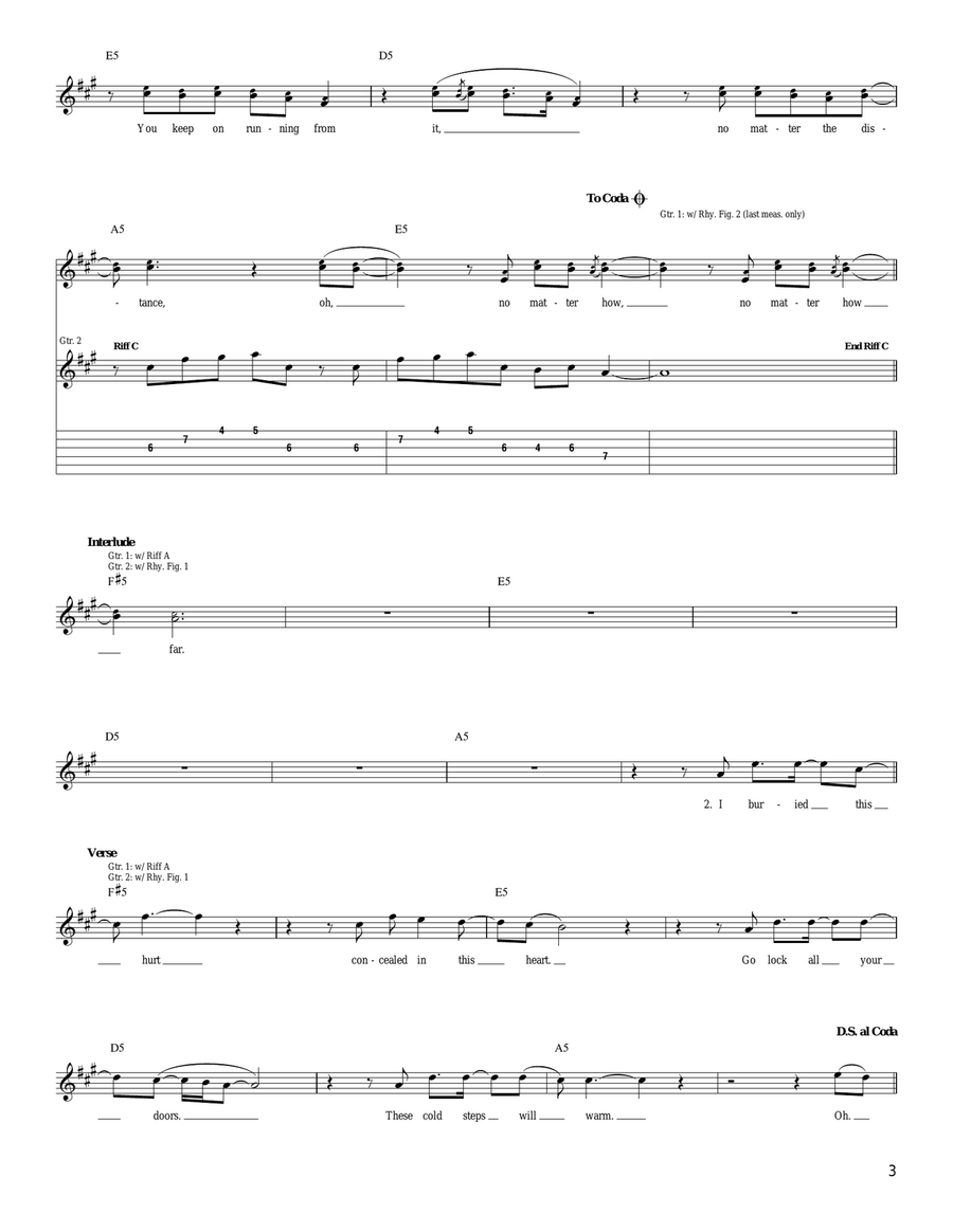 Far Far Acoustic Guitar scores gallery preview page 3