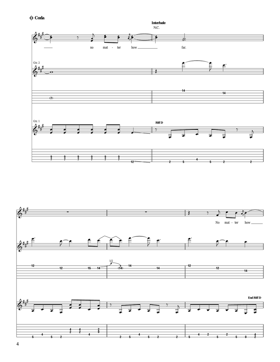 Far Far Acoustic Guitar scores gallery preview page 4