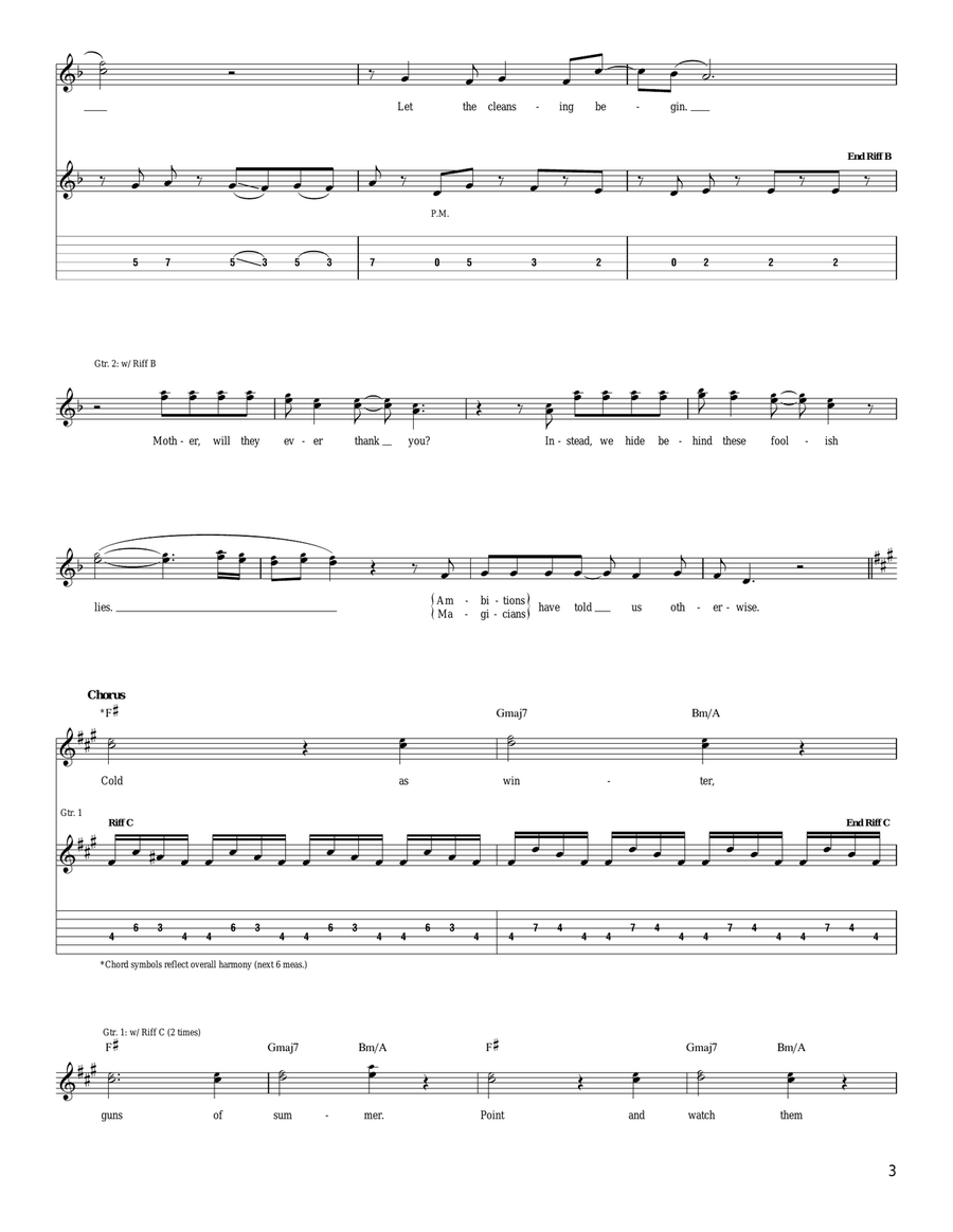 Guns Of Summer Guns Of Summer Acoustic Guitar scores gallery preview page 3
