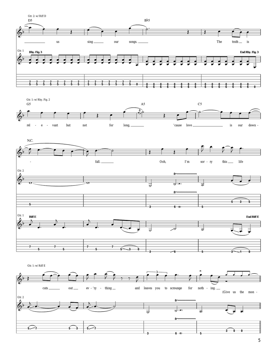When Skeletons Live When Skeletons Live Acoustic Guitar scores gallery preview page 5