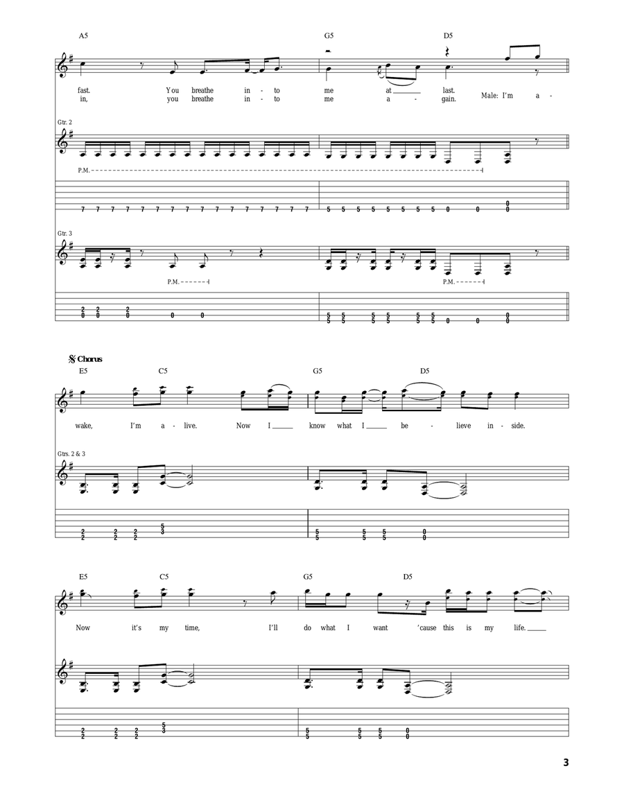 Awake And Alive Awake And Alive Acoustic Guitar scores gallery preview page 3