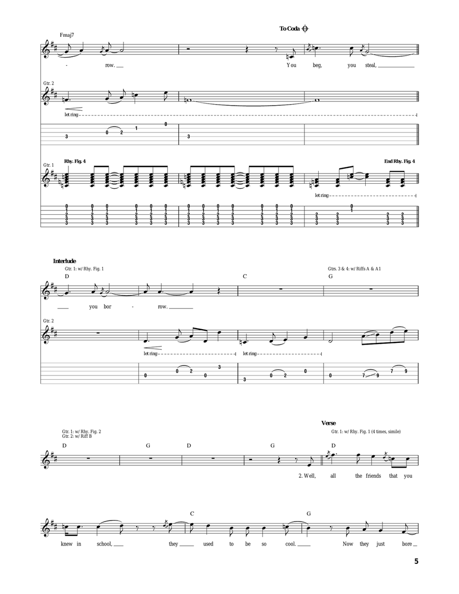 Beg Steal Or Borrow Beg Steal Or Borrow Acoustic Guitar scores gallery preview page 5