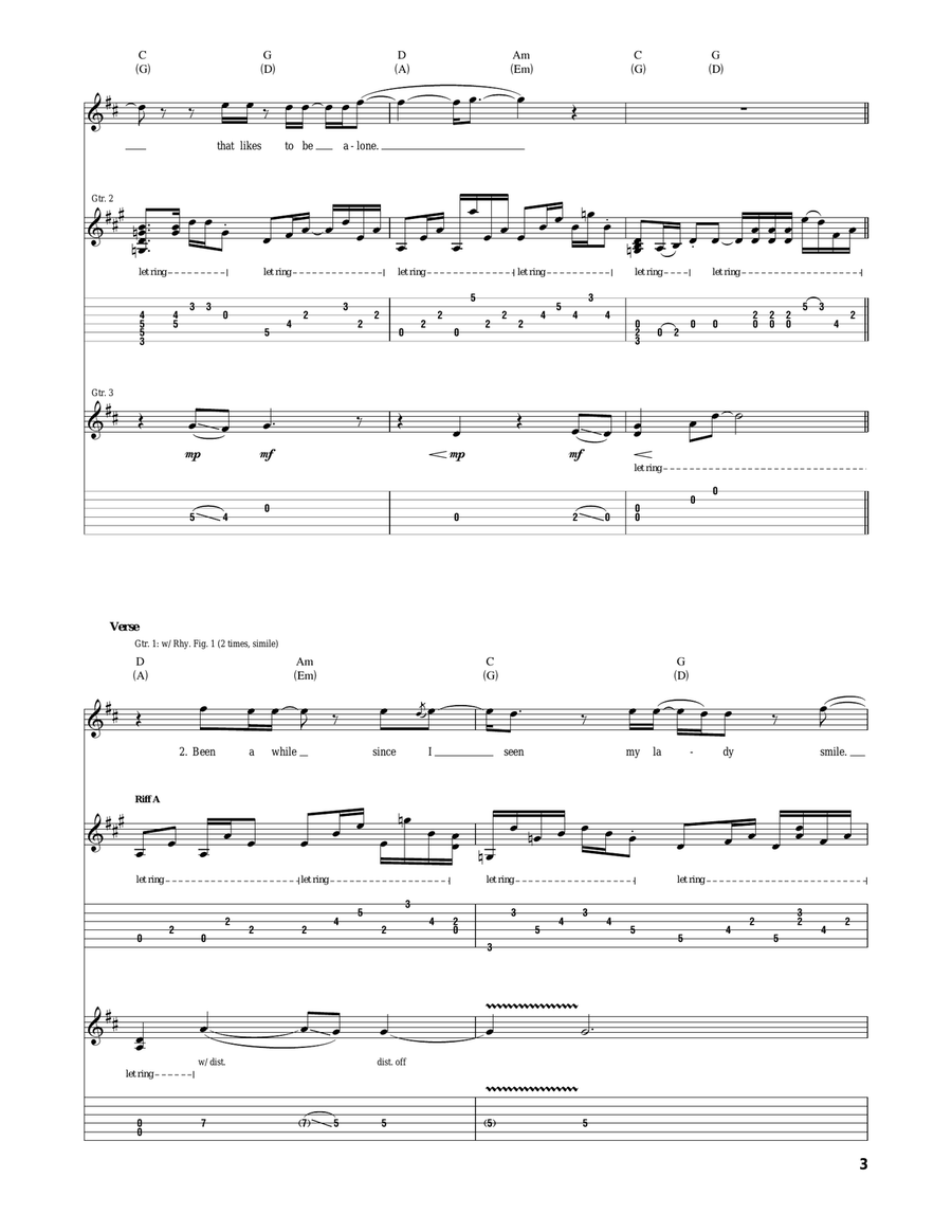 For The Summer For The Summer Acoustic Guitar scores gallery preview page 3