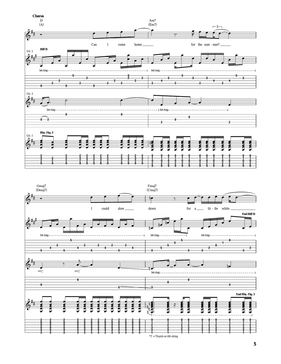 For The Summer For The Summer Acoustic Guitar scores gallery preview page 5