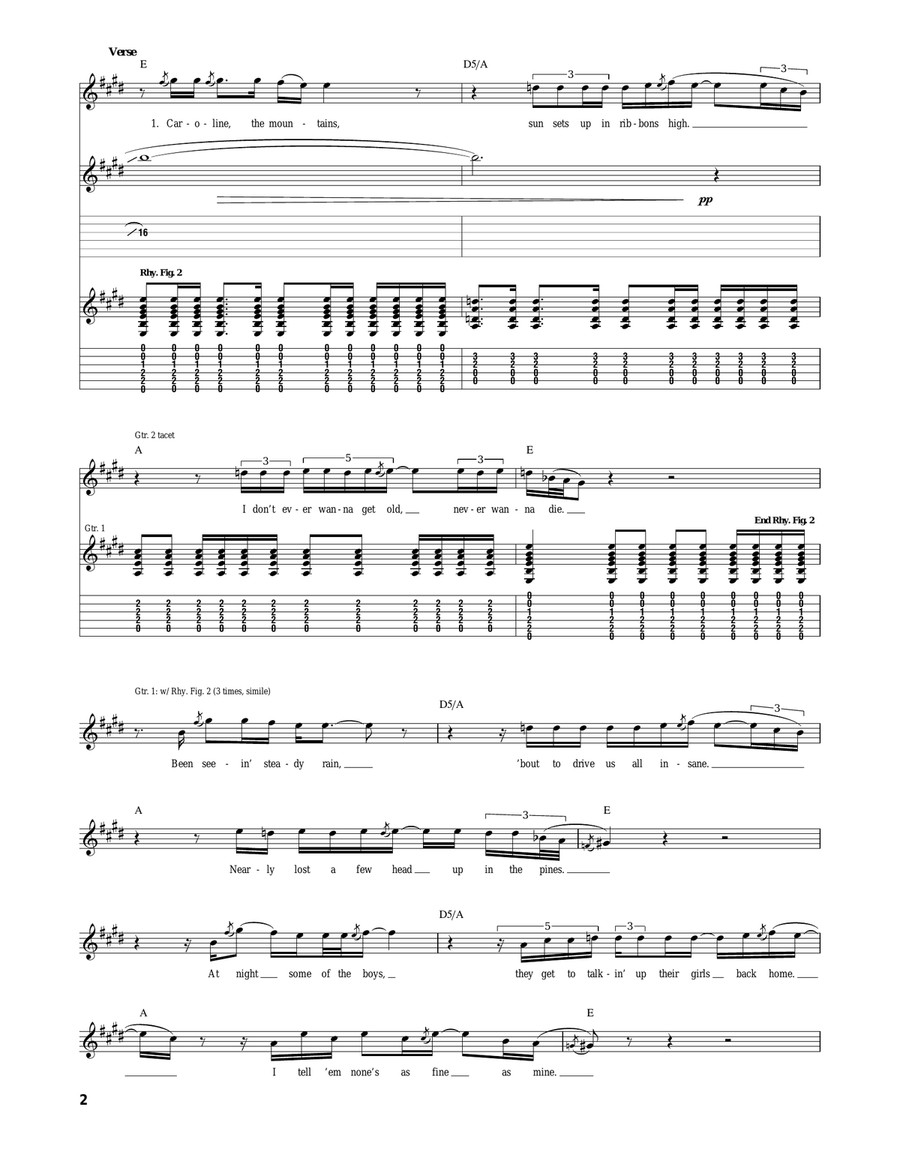 God Willin' & The Creek Don't Rise Acoustic Guitar scores gallery preview page 2