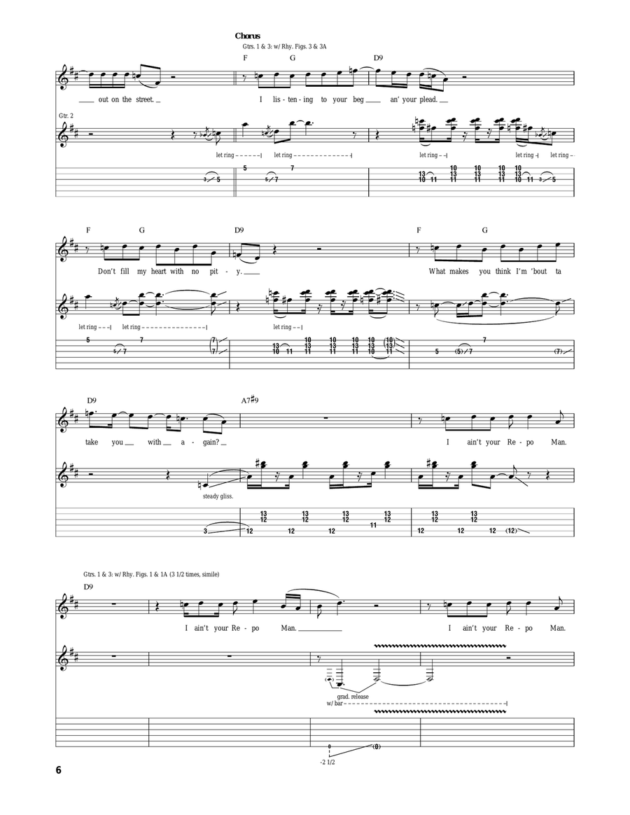 Repo Man Repo Man Acoustic Guitar scores gallery preview page 6