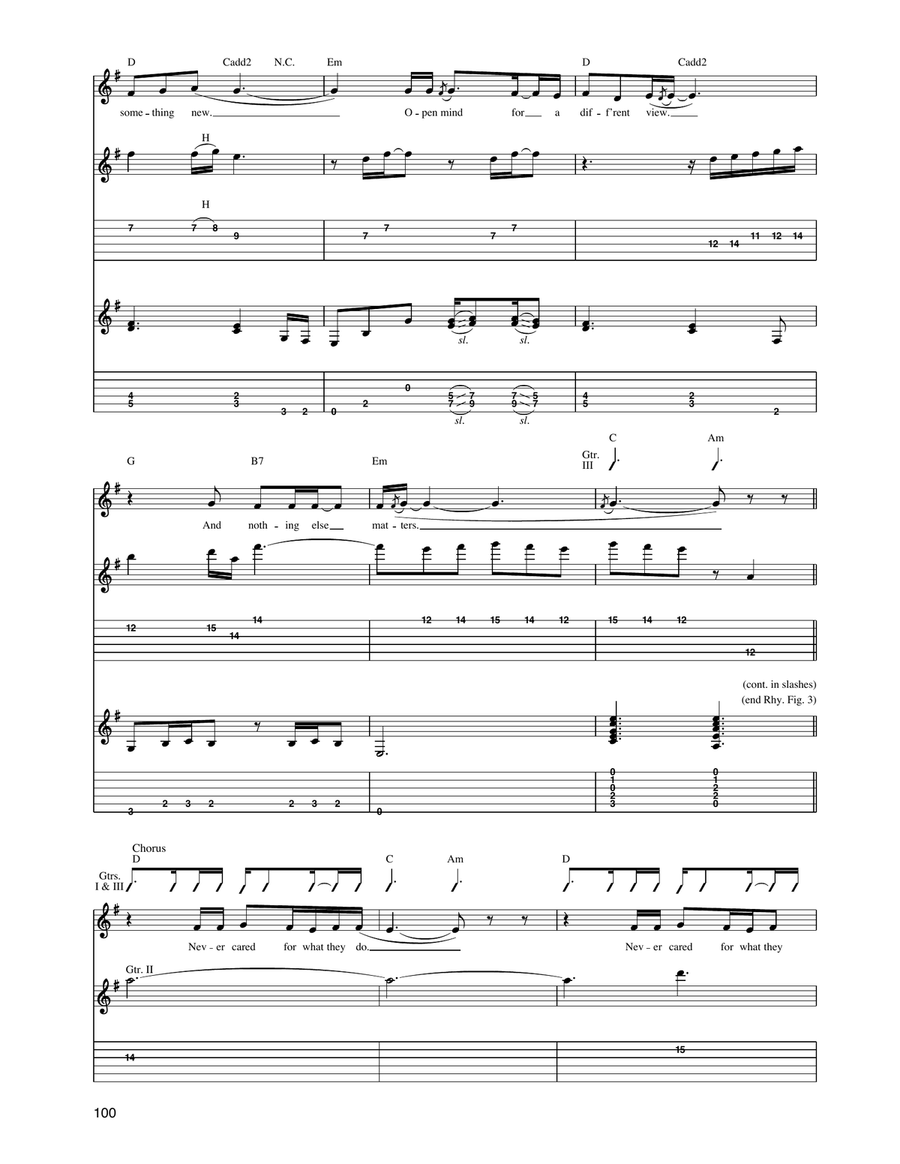 Nothing Else Matters (Live S&M version) Acoustic Guitar scores gallery preview page 6