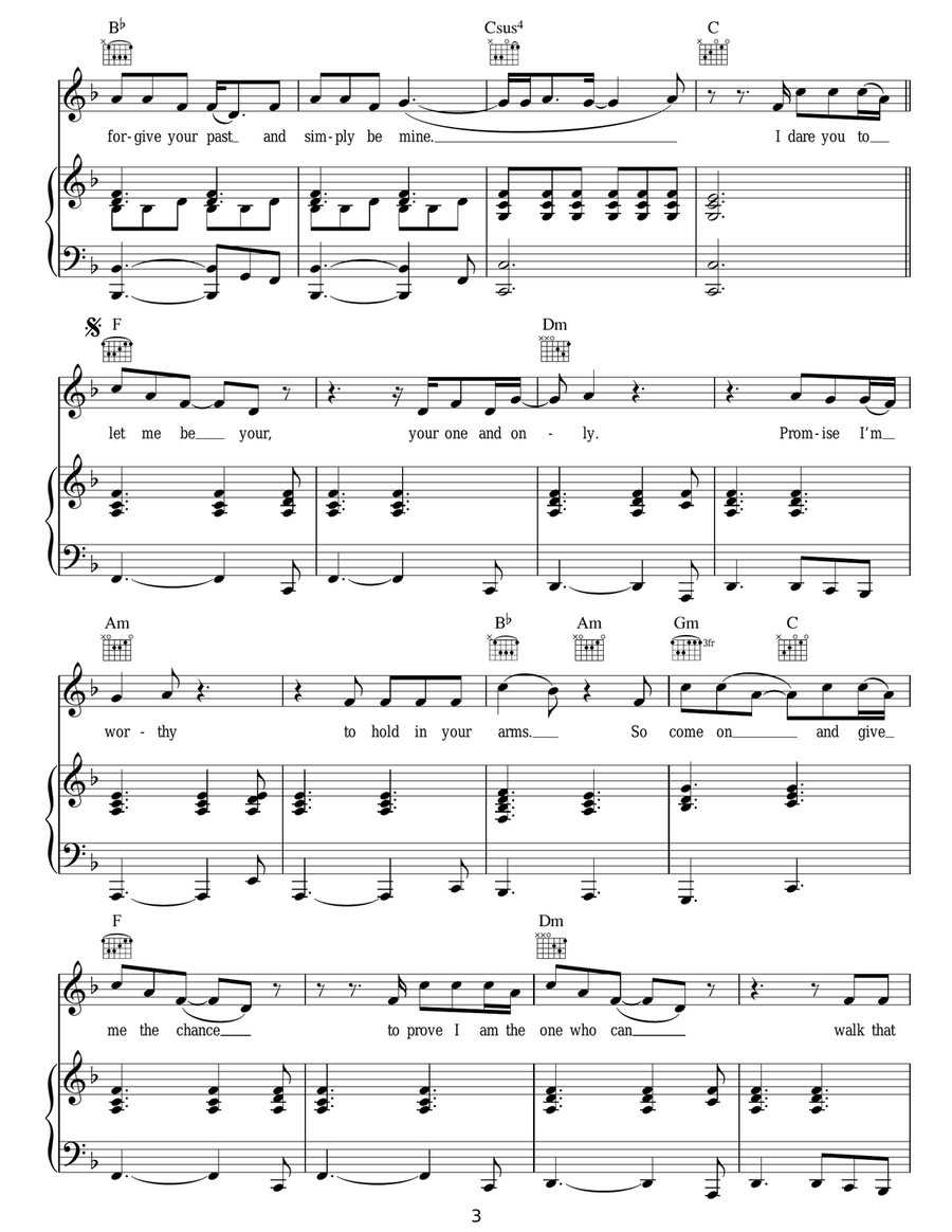 One And Only Acoustic Guitar scores gallery preview page 3
