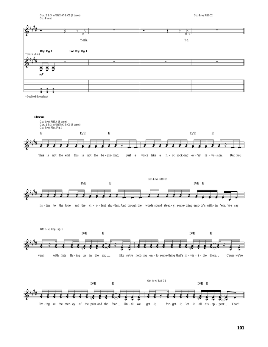 Waiting For The End Acoustic Guitar scores gallery preview page 2