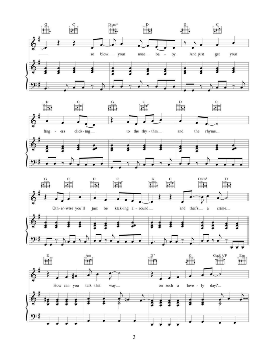 The Pop Singer's Fear Of The Pollen Count Acoustic Guitar scores gallery preview page 3