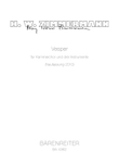 Vesper for Chamber Choir and three Instruments