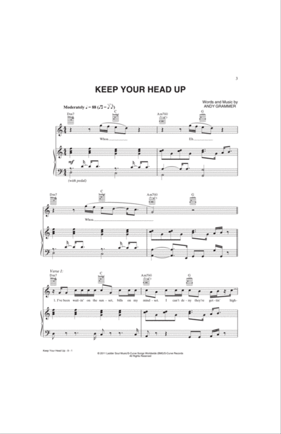 Keep Your Head Up Keep Your Head Up Small Ensemble scores gallery preview page 2