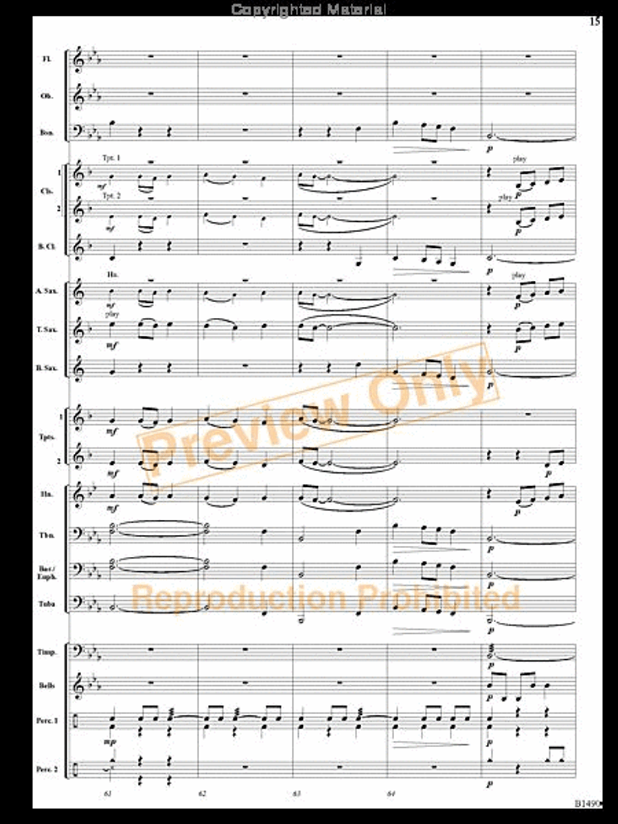 Albany Fanfare Albany Fanfare Concert Band scores gallery preview page 14