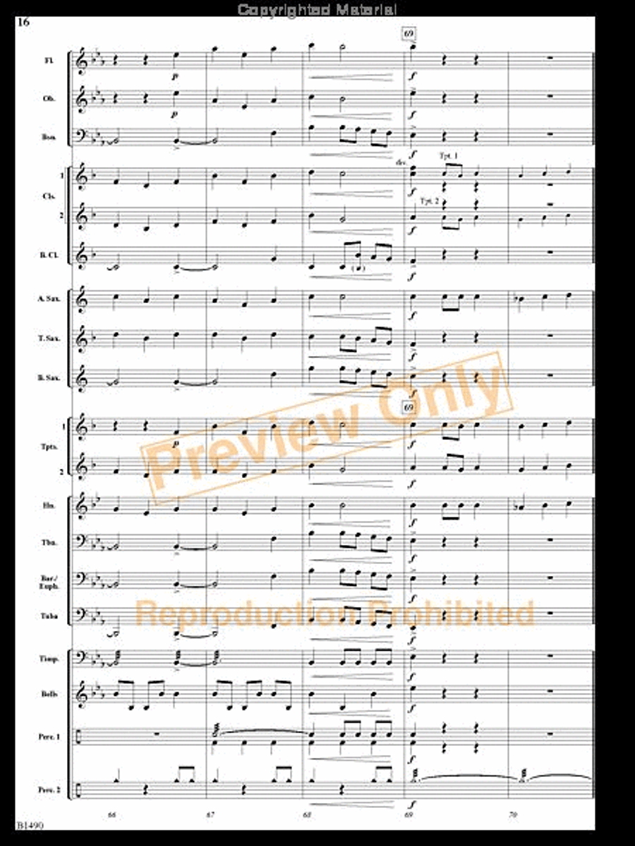 Albany Fanfare Albany Fanfare Concert Band scores gallery preview page 15