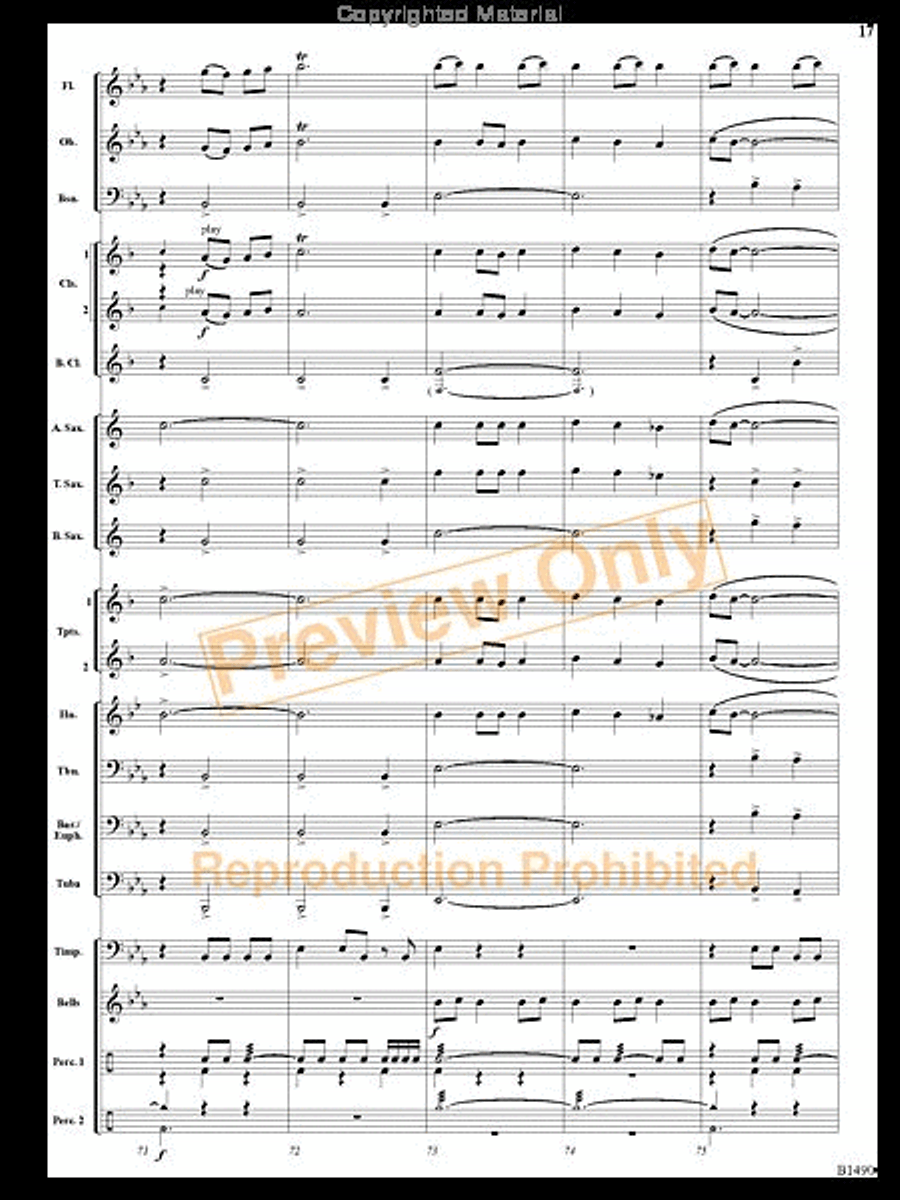 Albany Fanfare Albany Fanfare Concert Band scores gallery preview page 16