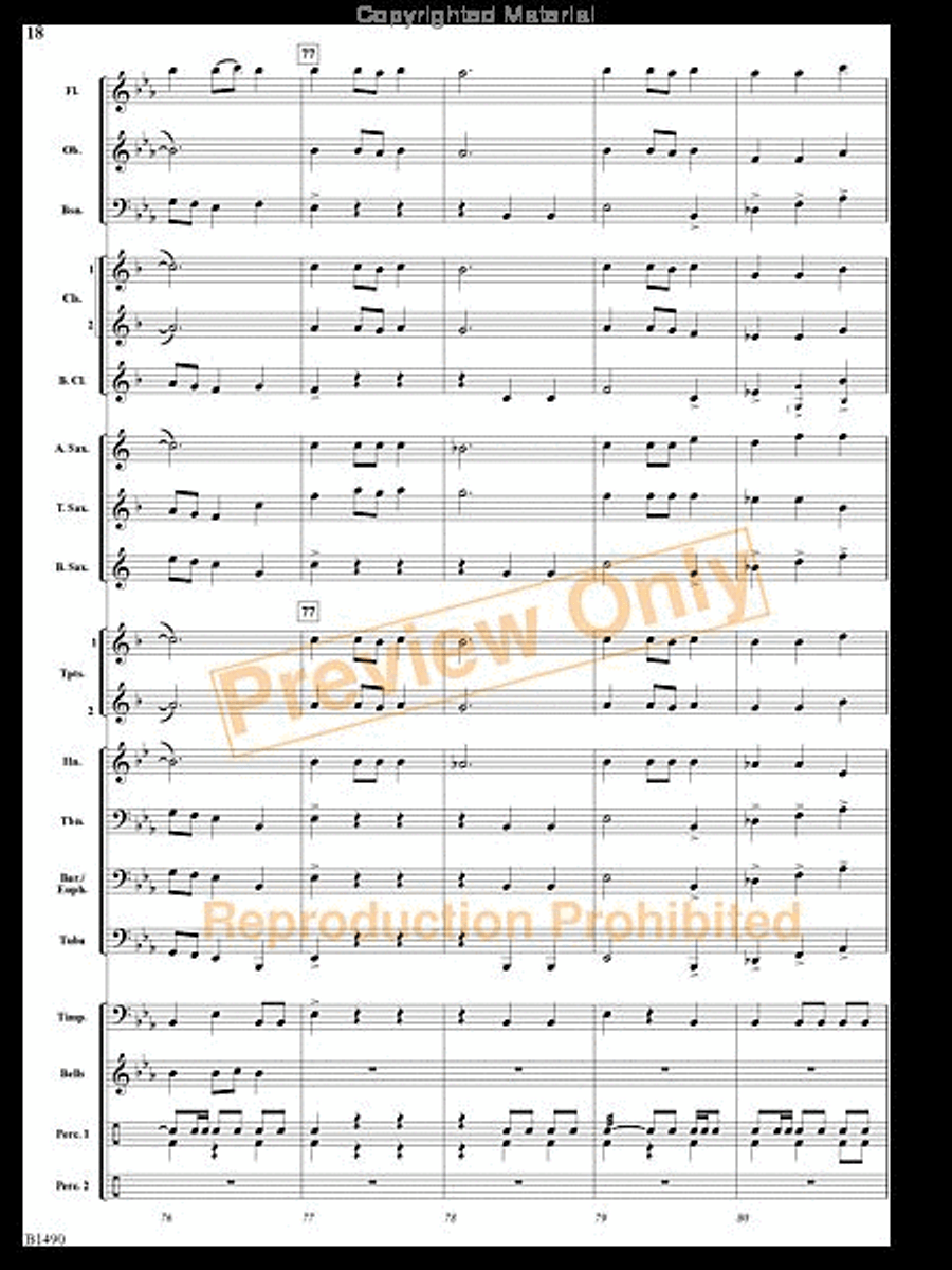 Albany Fanfare Albany Fanfare Concert Band scores gallery preview page 17