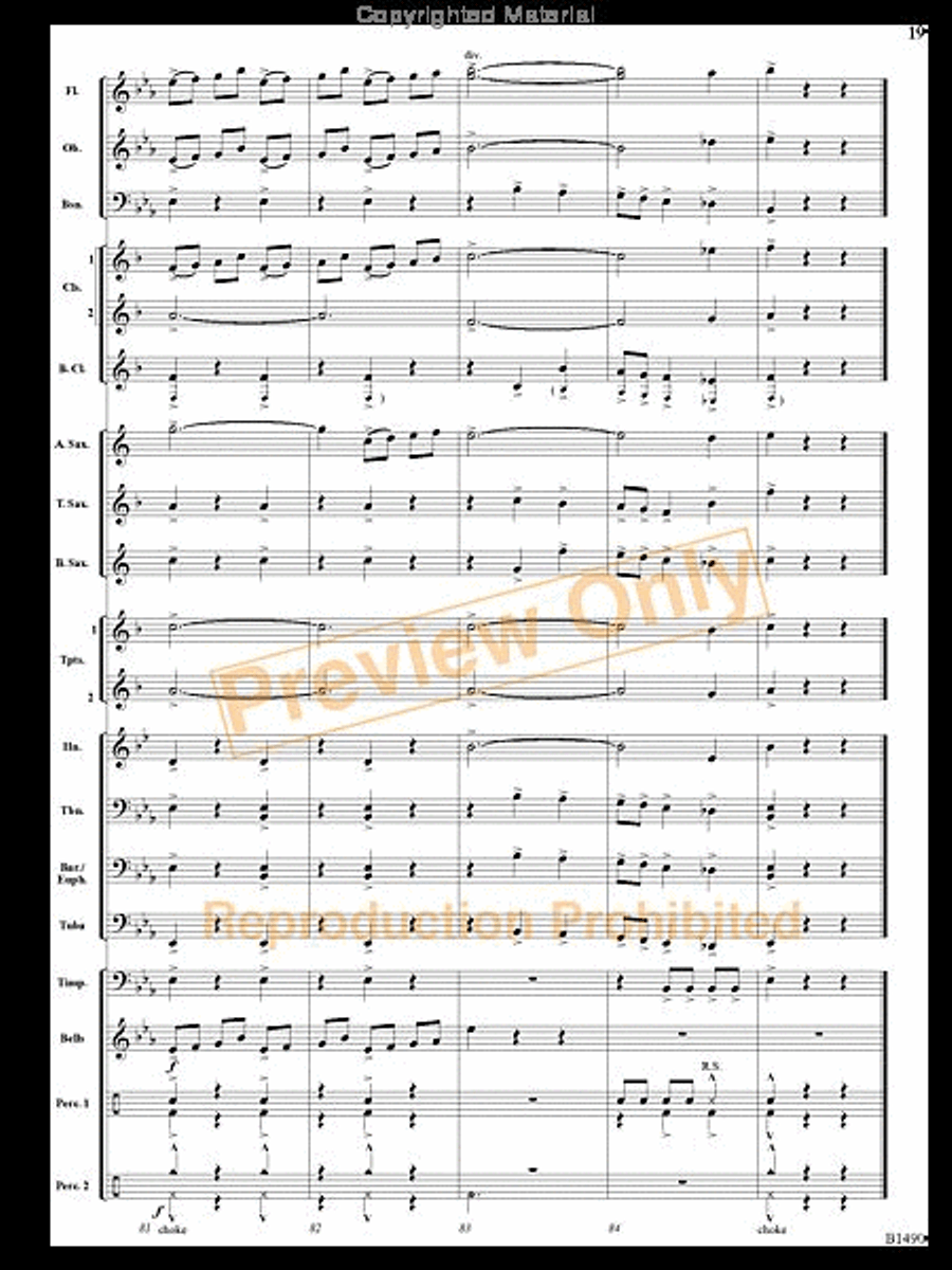 Albany Fanfare Albany Fanfare Concert Band scores gallery preview page 18