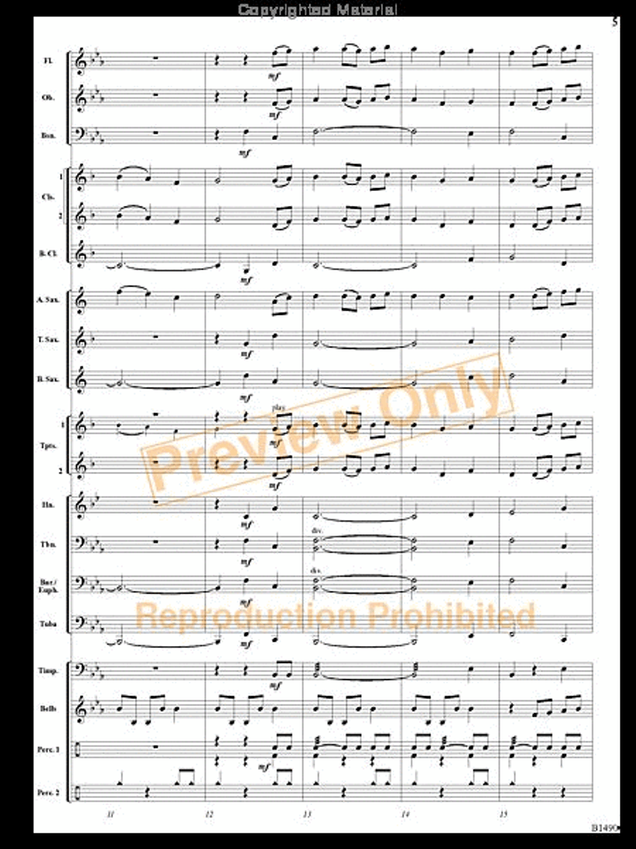 Albany Fanfare Albany Fanfare Concert Band scores gallery preview page 4