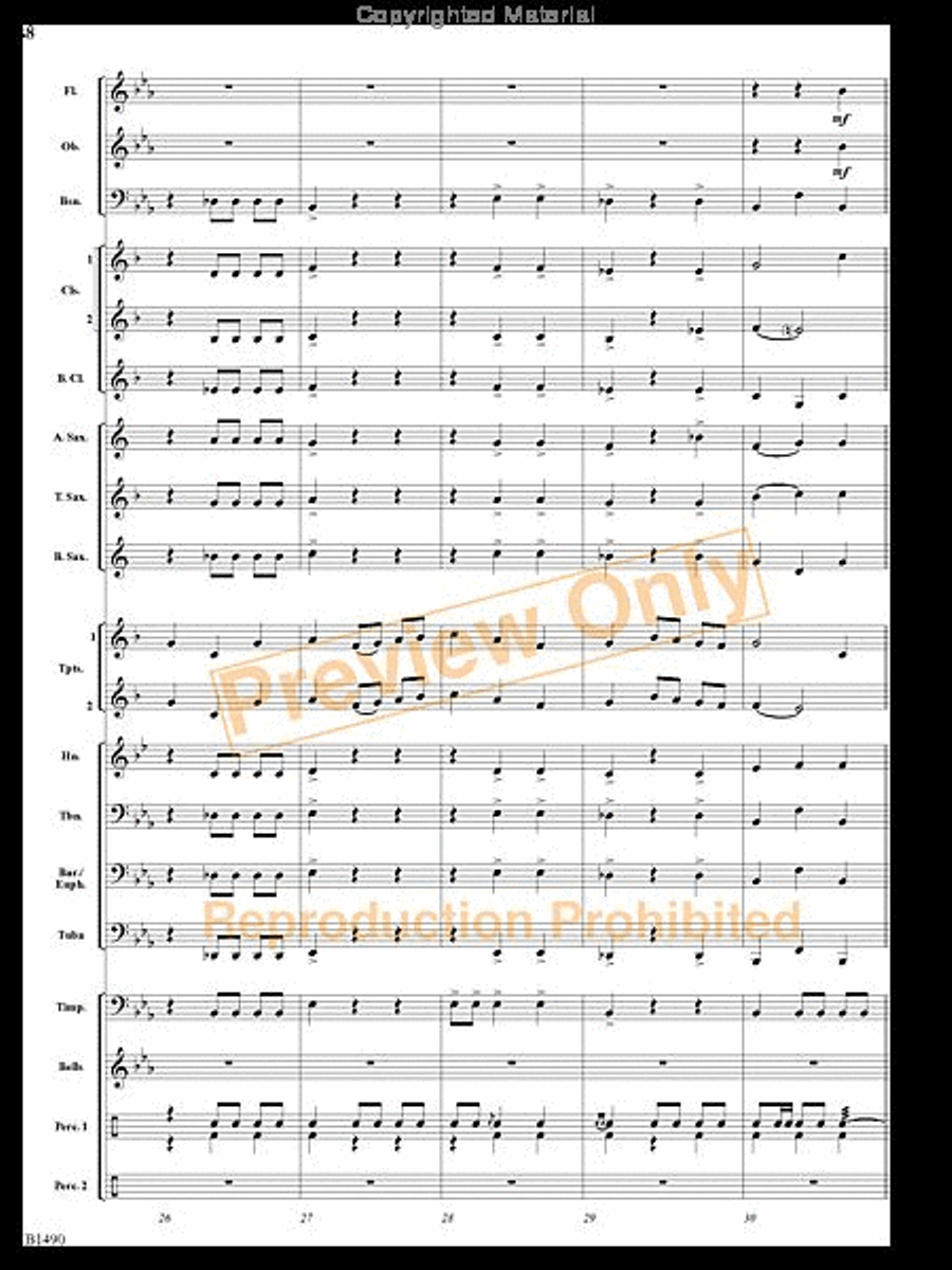 Albany Fanfare Albany Fanfare Concert Band scores gallery preview page 7