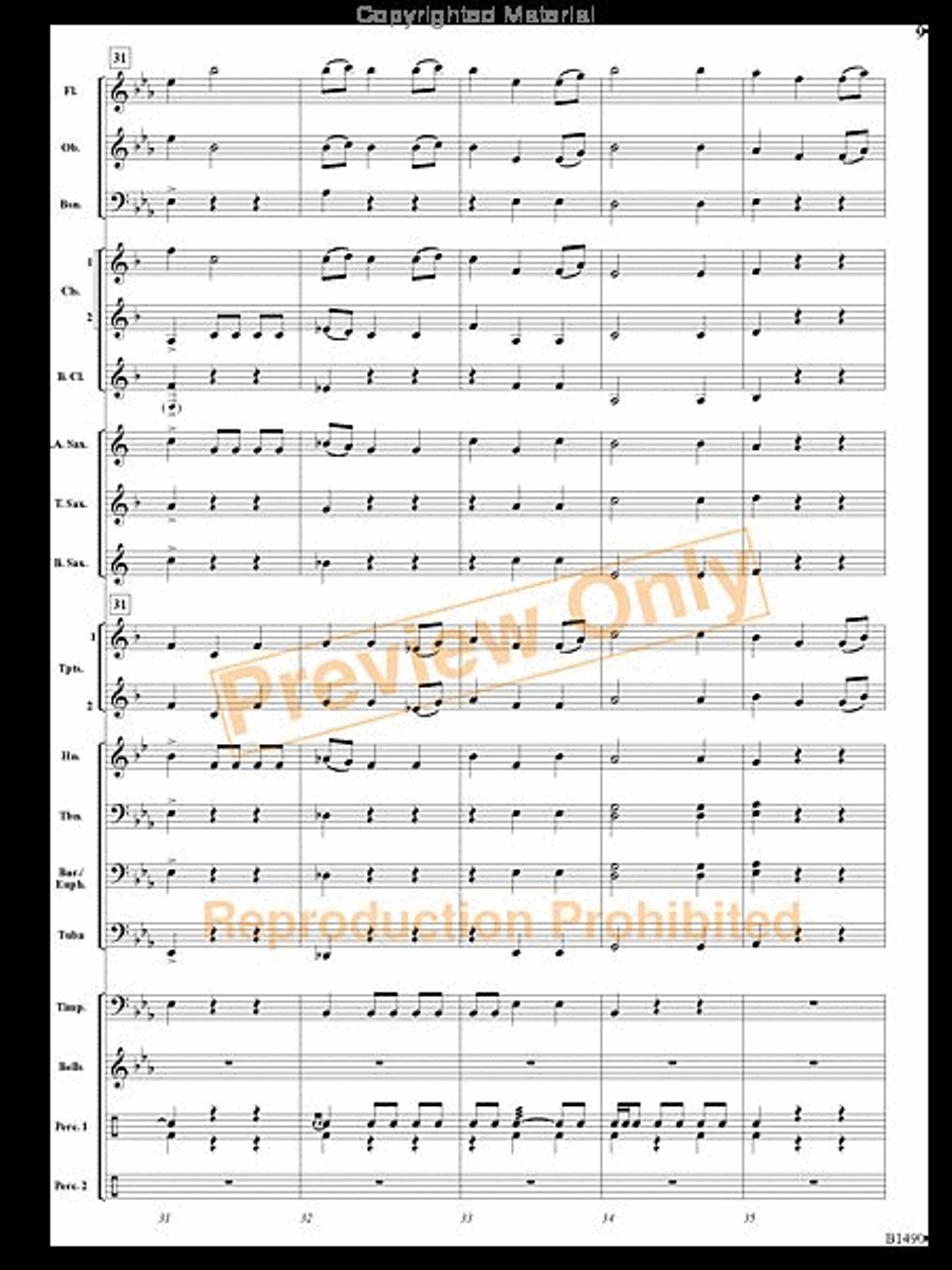 Albany Fanfare Albany Fanfare Concert Band scores gallery preview page 8