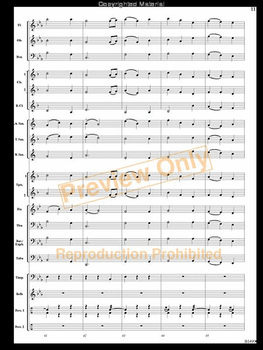 Albany Fanfare Albany Fanfare Concert Band scores gallery preview page 10