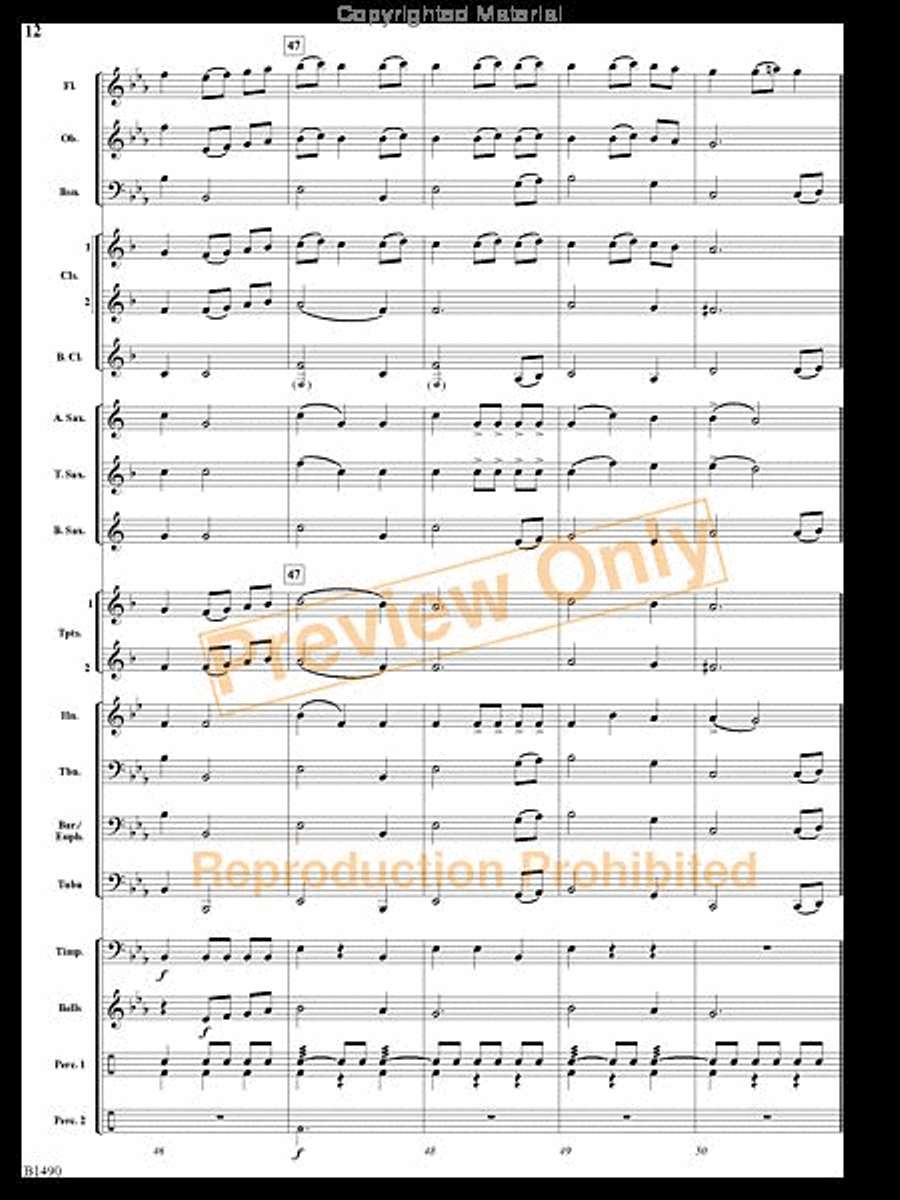 Albany Fanfare Albany Fanfare Concert Band scores gallery preview page 11