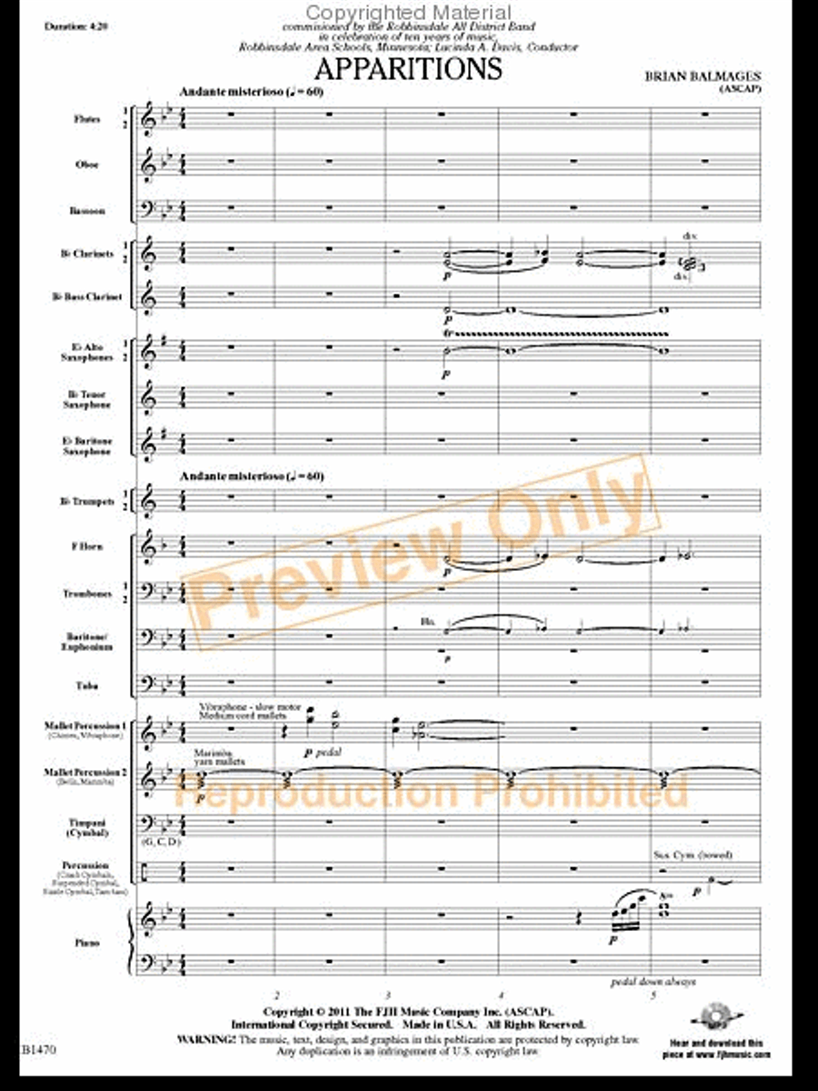 Apparitions Apparitions Concert Band scores gallery preview page 2