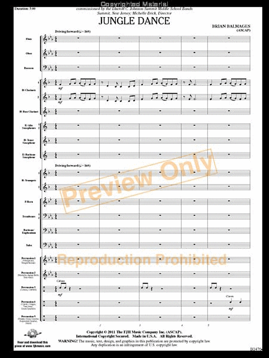 Jungle Dance Jungle Dance Concert Band scores gallery preview page 2