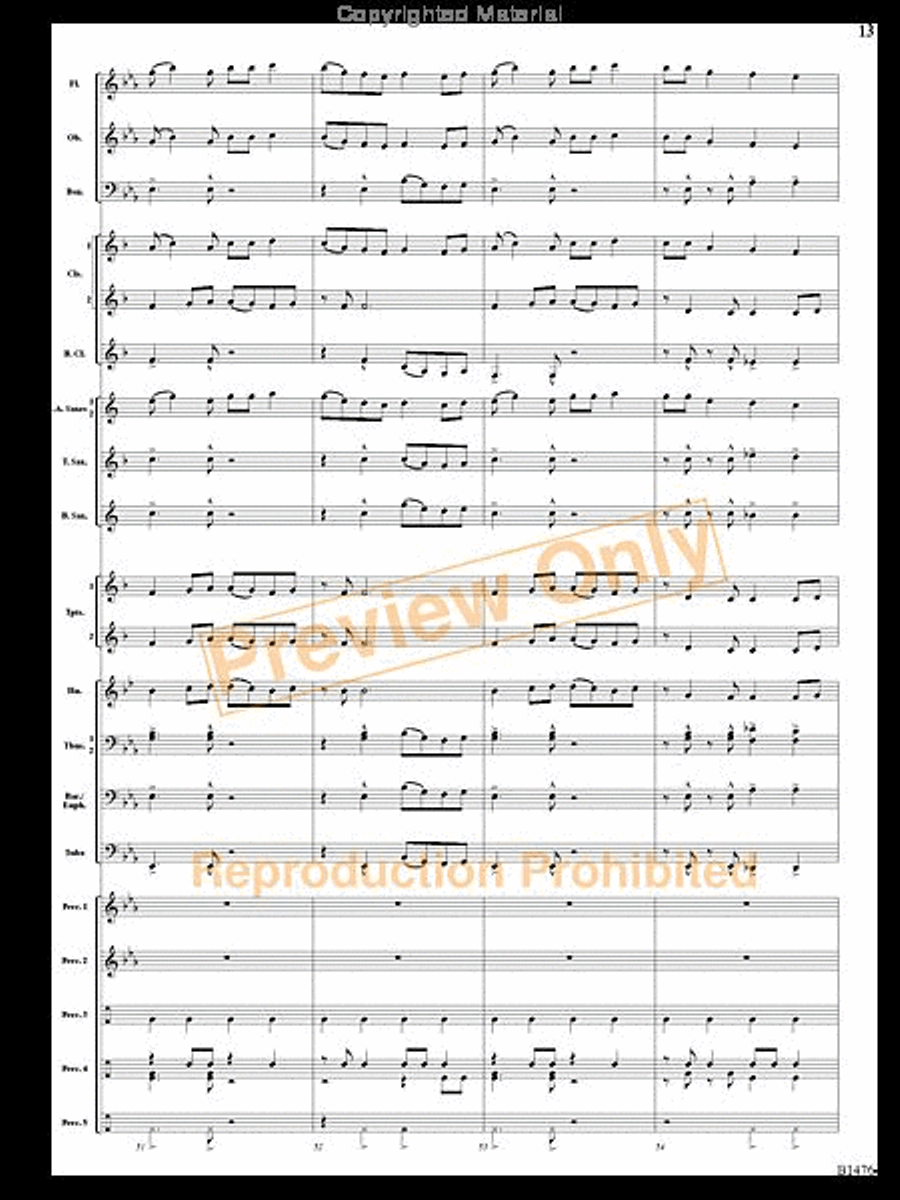 Jungle Dance Jungle Dance Concert Band scores gallery preview page 12
