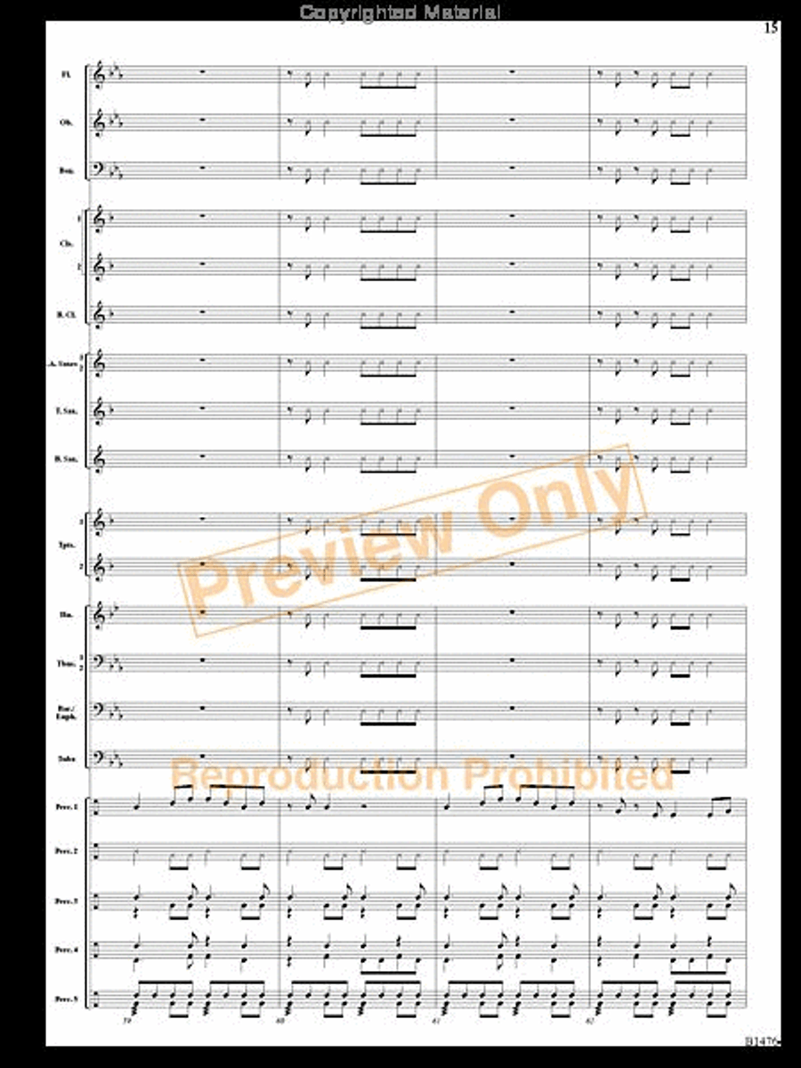 Jungle Dance Jungle Dance Concert Band scores gallery preview page 14