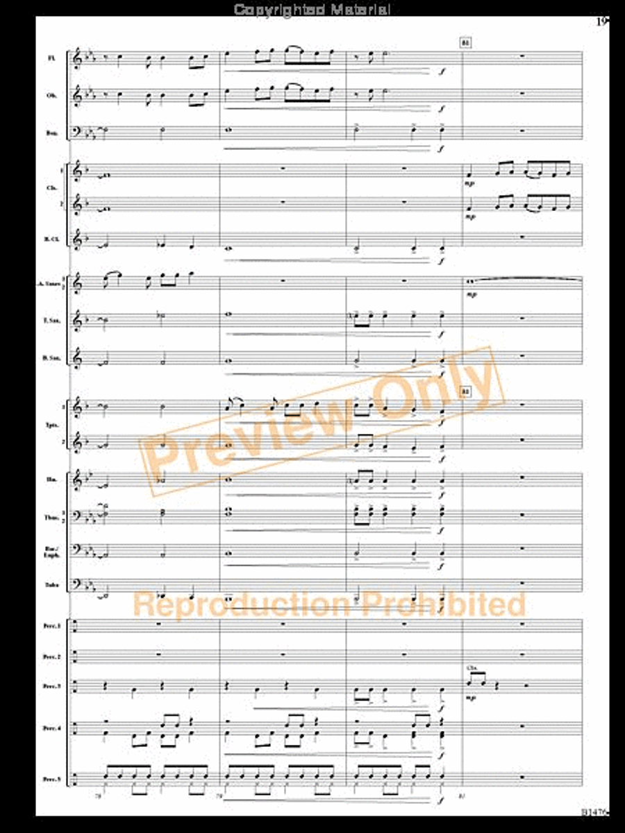 Jungle Dance Jungle Dance Concert Band scores gallery preview page 18
