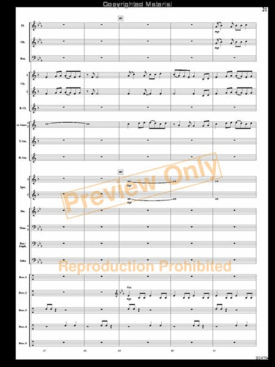 Jungle Dance Jungle Dance Concert Band scores gallery preview page 20