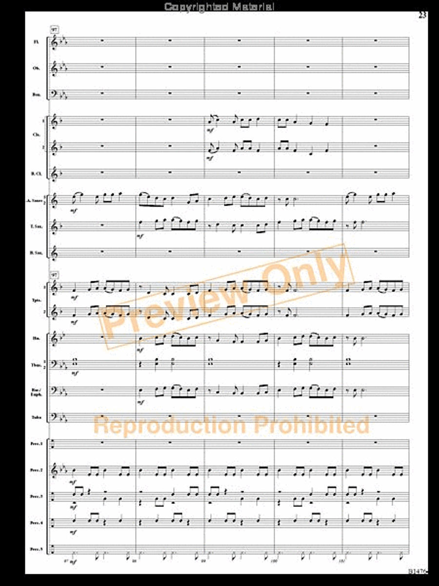 Jungle Dance Jungle Dance Concert Band scores gallery preview page 22
