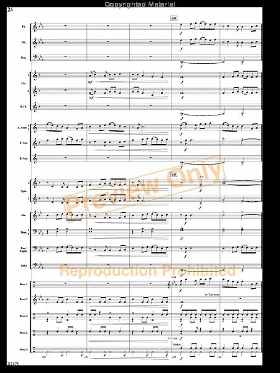 Jungle Dance Jungle Dance Concert Band scores gallery preview page 23