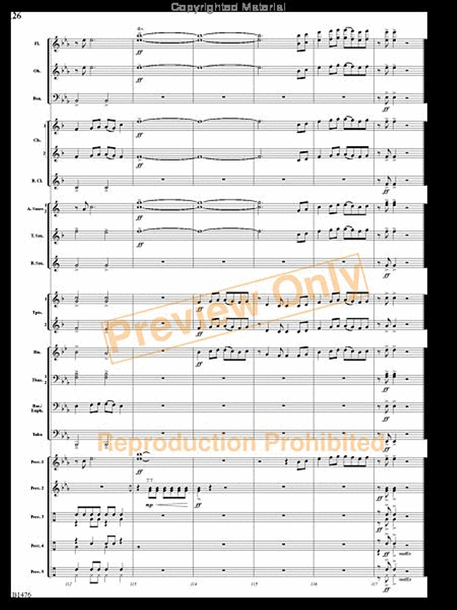 Jungle Dance Jungle Dance Concert Band scores gallery preview page 25