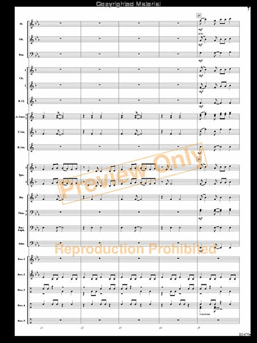 Jungle Dance Jungle Dance Concert Band scores gallery preview page 6