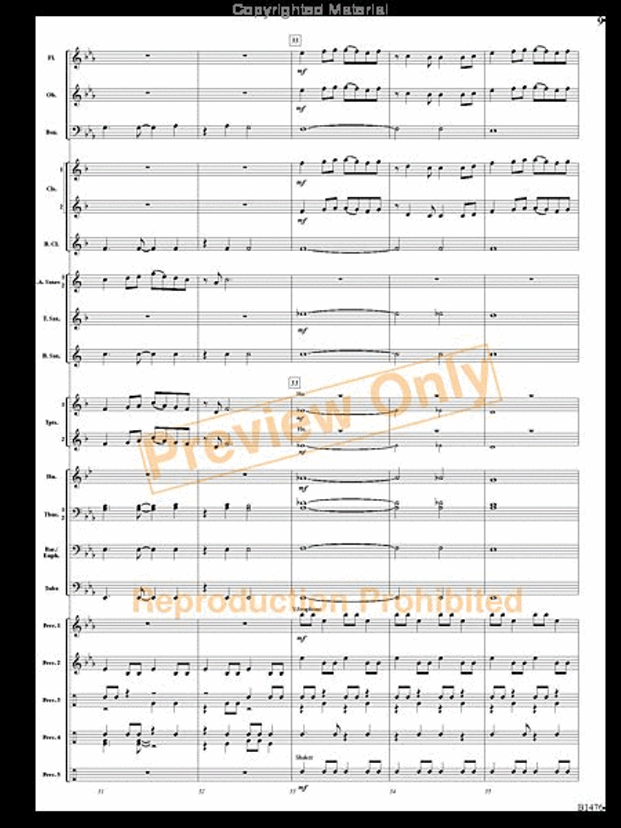 Jungle Dance Jungle Dance Concert Band scores gallery preview page 8